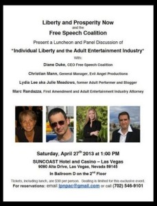 Marc Randazza attended a luncheon with the leader of the Free Speech Coalition (Diane Duke), which was hosted by internationally known convicted pedophile August Kurt Brackob aka Kurt Treptow